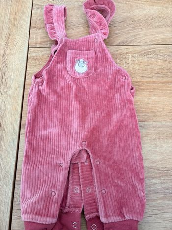 Salopette rose 3 mois 