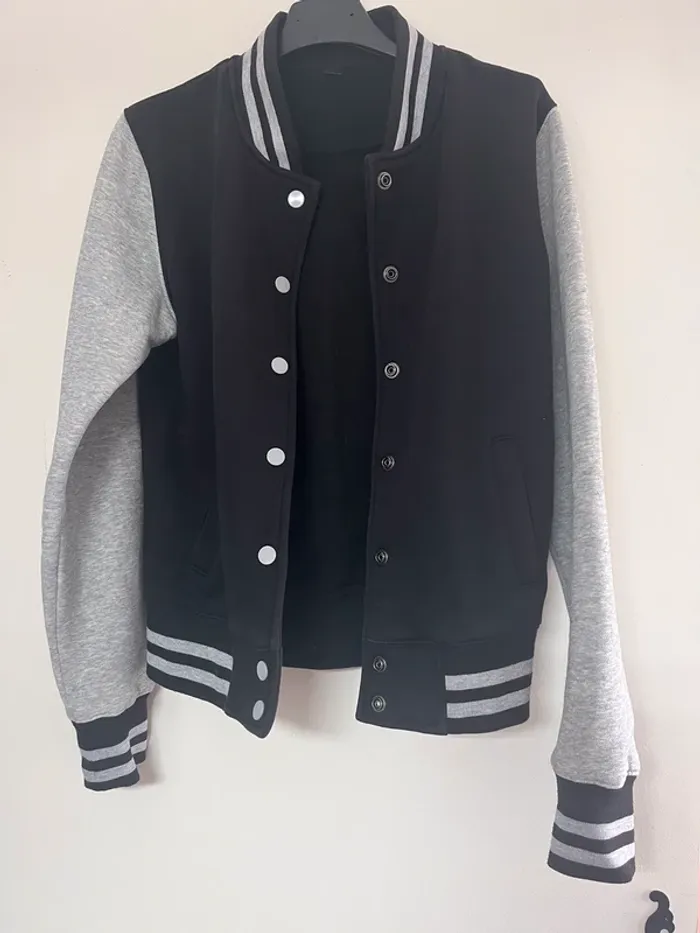 Teddy noir et gris taille S - photo numéro 2