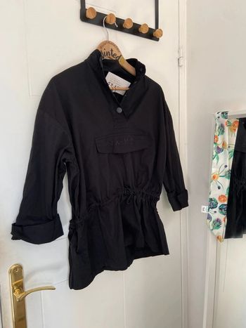Veste en coton noire à cordon Anorak Kangourou NA-KD Taille S