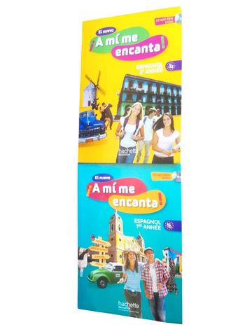 Lot de deux manuels scolaires espagnol avec CD