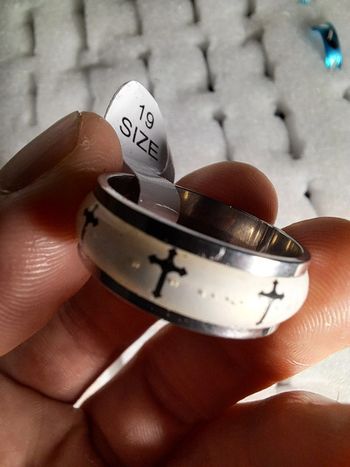 Bague acier inoxydable motifs