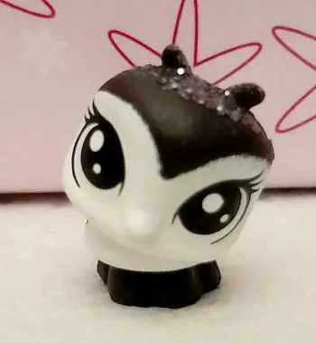 Mini Figurine Littlest Pet Shop Coccinelle noire et blanche avec des paillettes