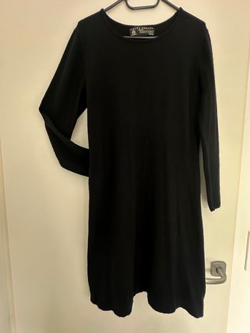 👗 Robe pull noire Laura Ashley - 100% Laine Vierge Mérinos - Taille L