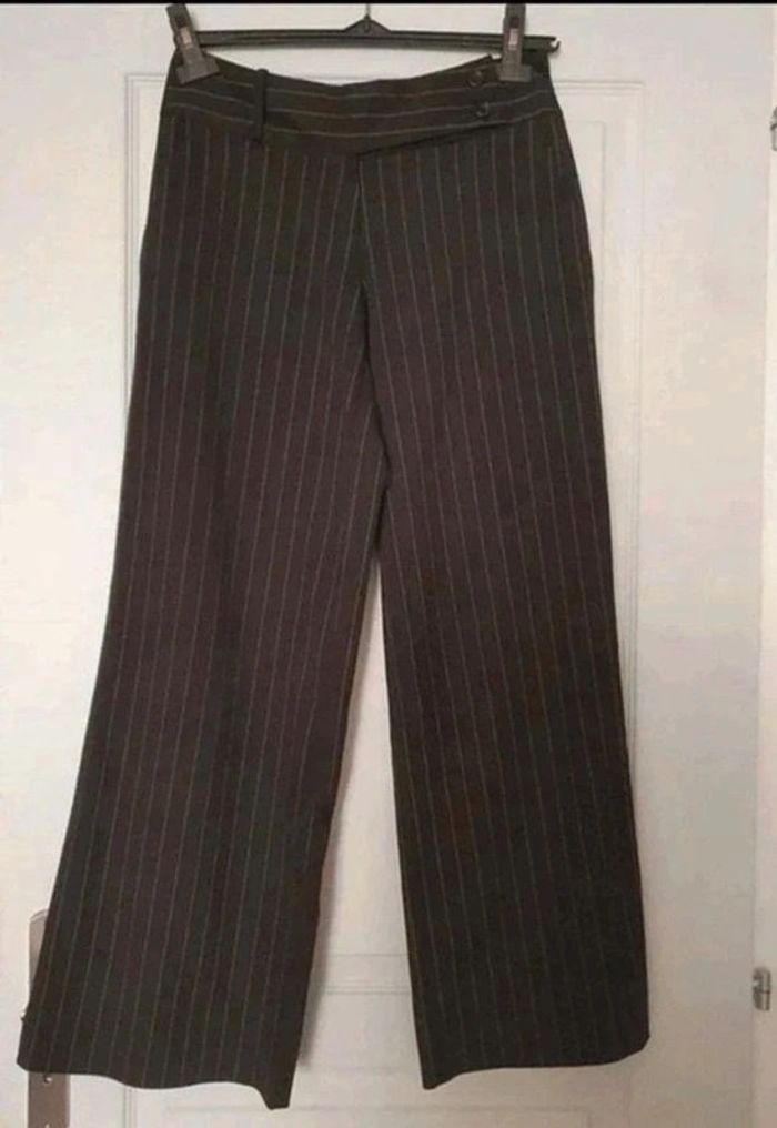 Pantalon Etam noir à rayures taille 36