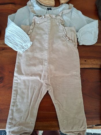 Salopette et blouse Kiabi 24 mois