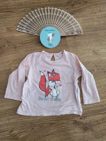 T-shirt manche longue taille 12 mois