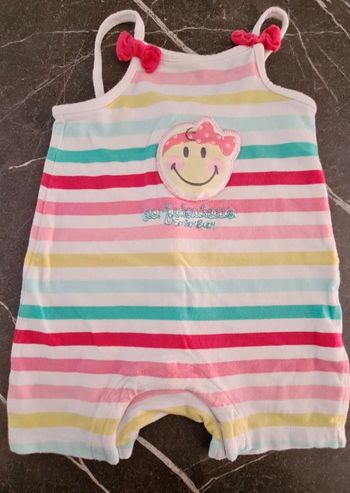 Combinaison barboteuse multicolore smiley emoji 6 mois