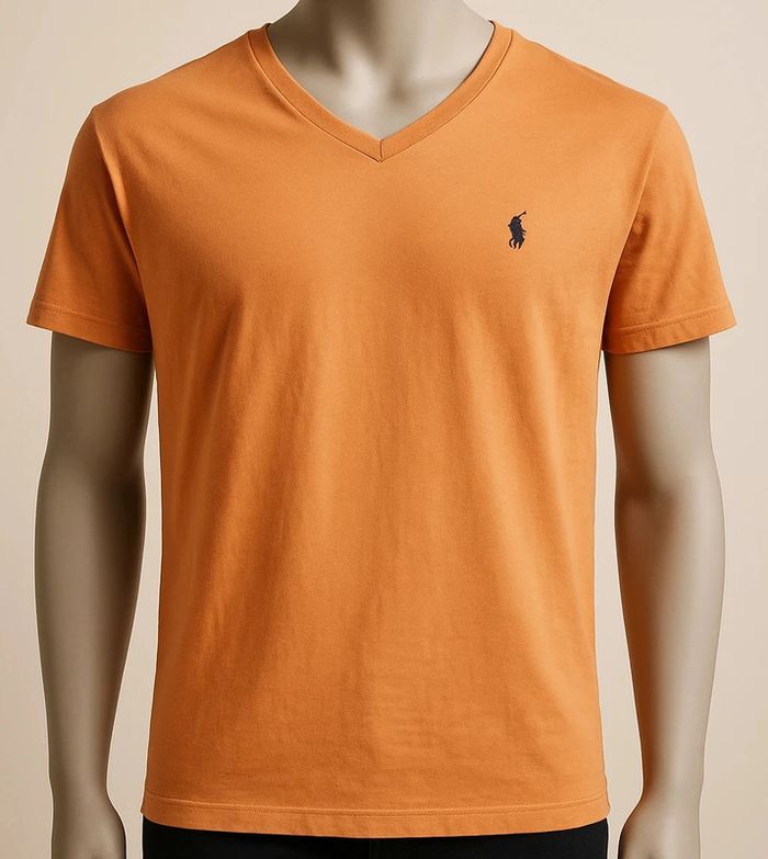 🧡 T-shirt col V Ralph Lauren – Taille L