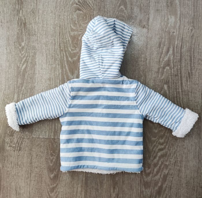 Gilet / Veste chaude fourrée à capuche - Tom&Kiddy - bébé 3 mois, neuve - photo numéro 3