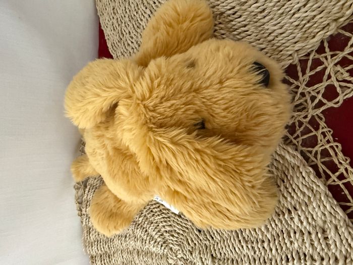 Peluche chien beige couché AIR DRY - photo numéro 6