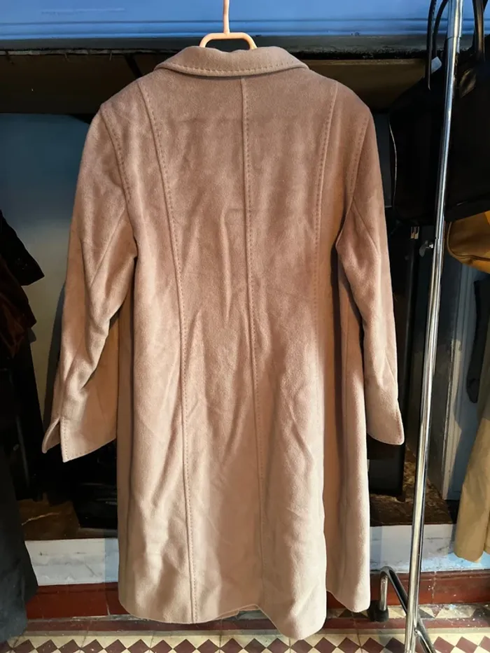 Long manteau marron clair - photo numéro 4