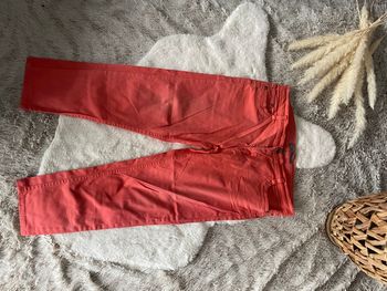 🌸manifique Pantacourt en jeans corail taille 42 via 28🌸