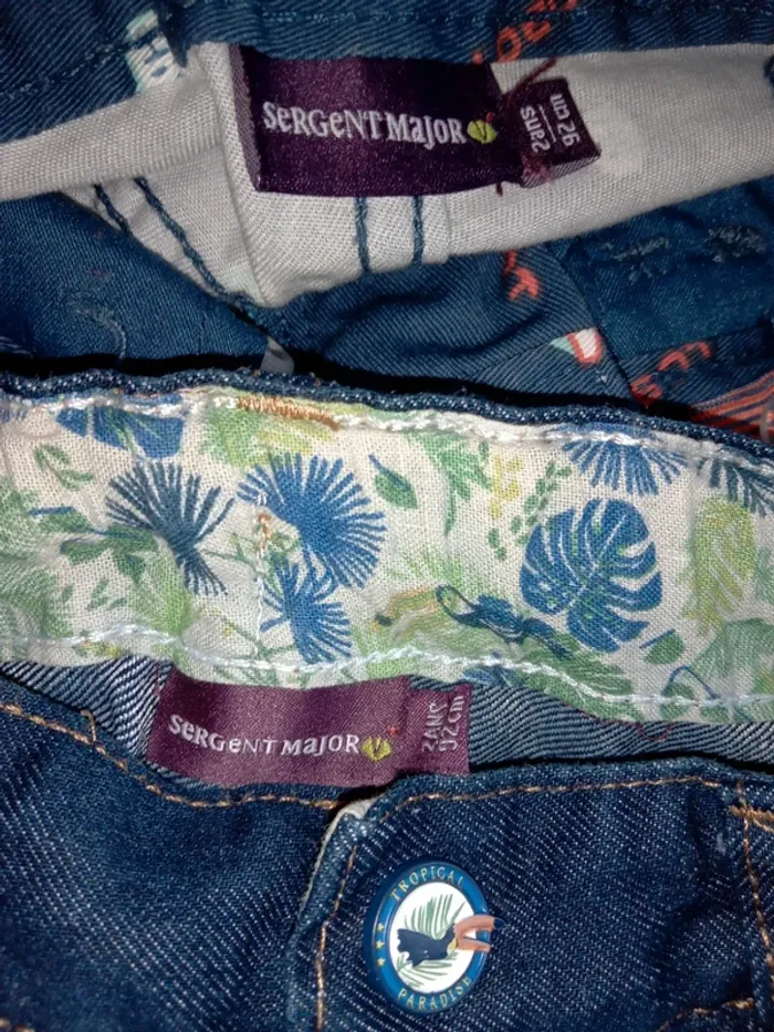 Lot de 2 shorts en jean 24mois - photo numéro 6