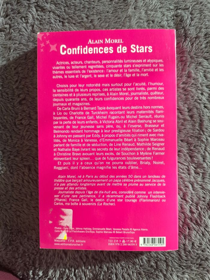 Livre Confidences de Stars de Alain Morel en bon état - photo numéro 2