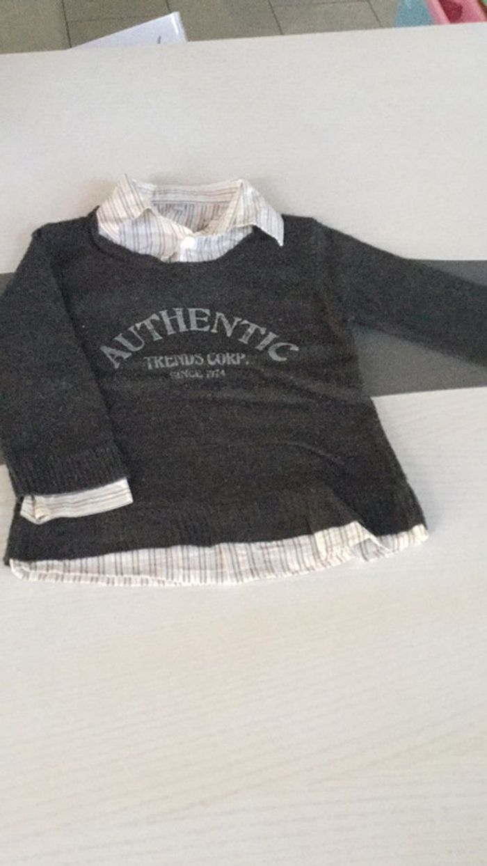 Pull col chemise 3 ans