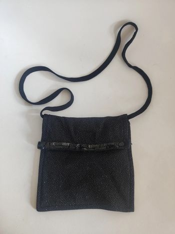 Pochette noir tissus paillette / années 90