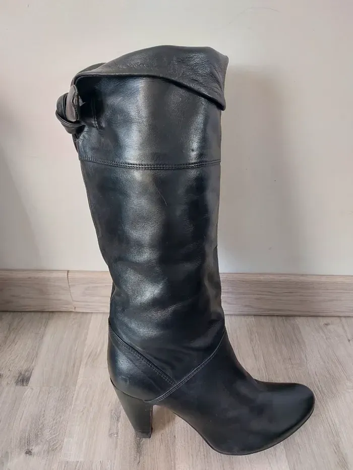 👢Bottes en cuir noir - excellent état ! 👢 - photo numéro 6