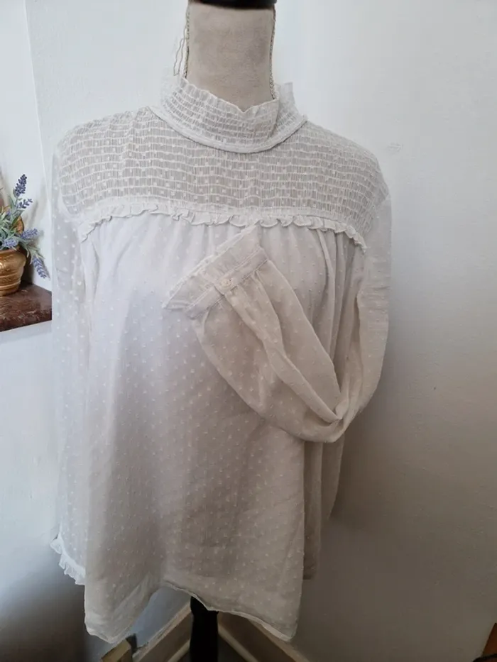 Chemisier voilage plumetis riu taille 44