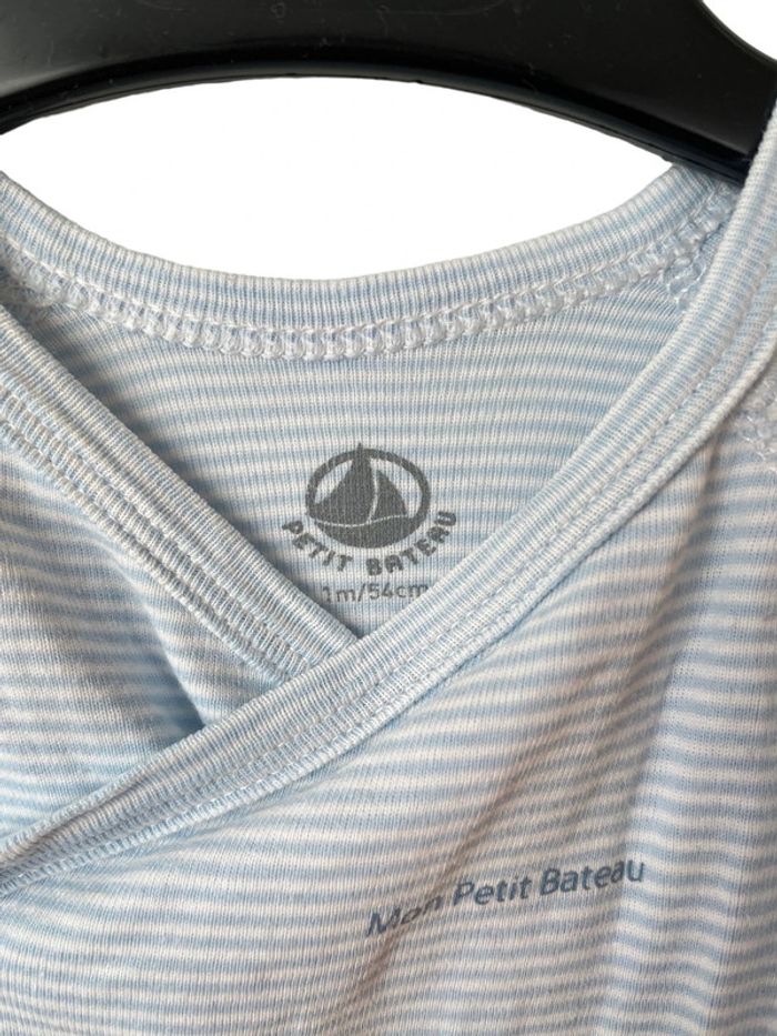 LOT DE 2 bodies manches longues - Petit Bateau 1 mois (54cm) - photo numéro 7