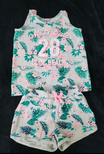 Ensemble été fleuri fille 6 ans