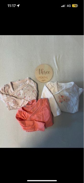 Lot de 3 bodies manches longues