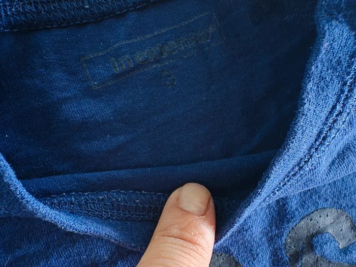 T shirt manches longues bleu foncé in extenso 3 ans - photo numéro 2