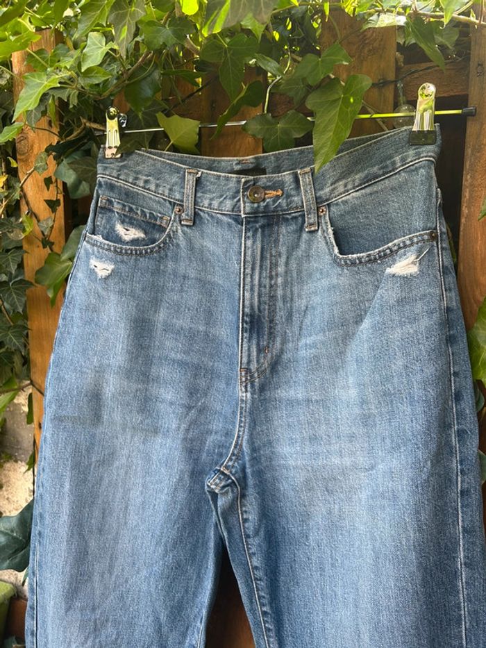 Jean bleu clair femme uniqlo bleu usée trouée taille 38 boyfriend - photo numéro 3
