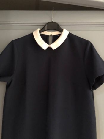 Robe marine et blanche