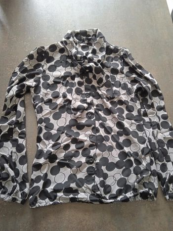 Chemisier blouse ici et maintenant 38 gris et noir