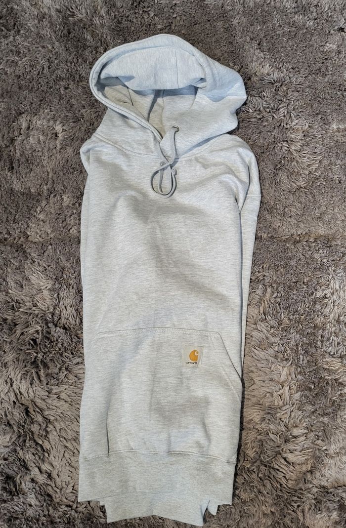🔥 Magnifique Sweat à Capuche Carhartt Rework – Gris Chiné – Taille XL – NEUF 🔥 - photo numéro 3