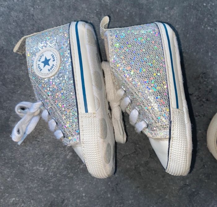 basket pailleté, style converse