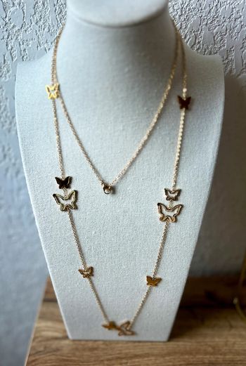 Collier papillons inox