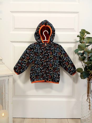 Veste bébé garçon Orchestra – 6 mois – Coupe-vent à capuche motifs colorés