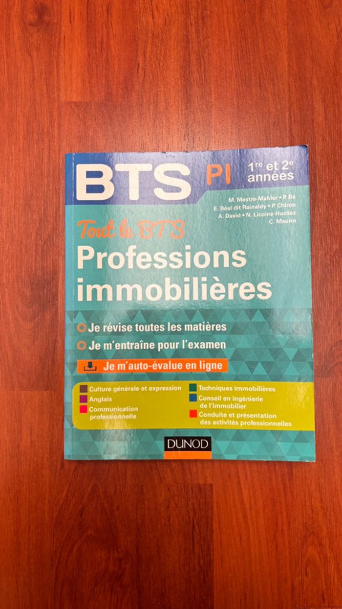 Livre BTS Professions immobilières