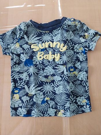 T-shirt bébé 9 mois sunny baby motif jungle