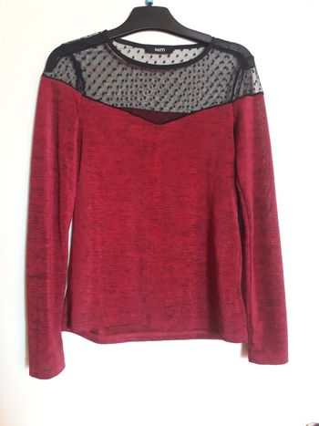 Pull fin avec dentelle