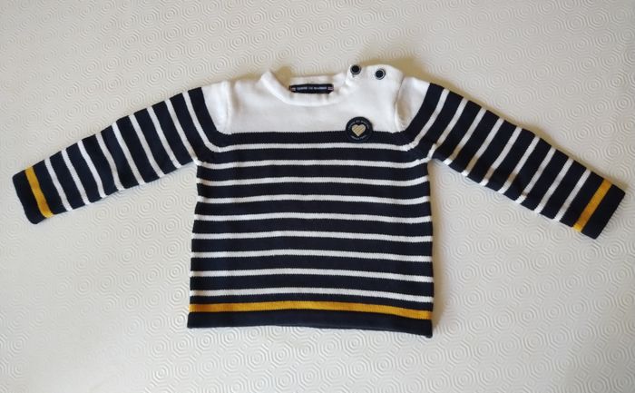 Pull marinière Terre de marins taille 18 mois - photo numéro 2