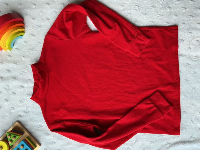 sous pull col montant 12 ans rouge bouny baby - photo numéro 3