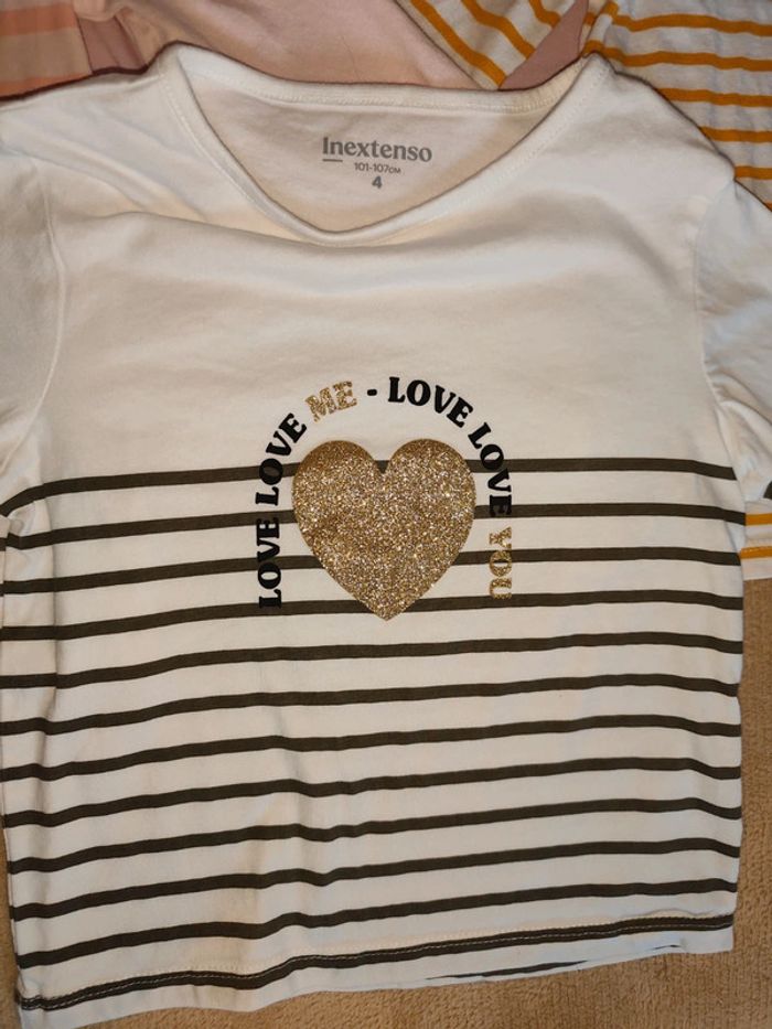 Lot 5 tee-shirts manches longues 4 ans InExtenso - photo numéro 2