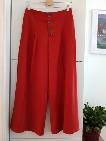 Pantalon souple jambes larges longueur 3/4 Nina Kalio taille 38