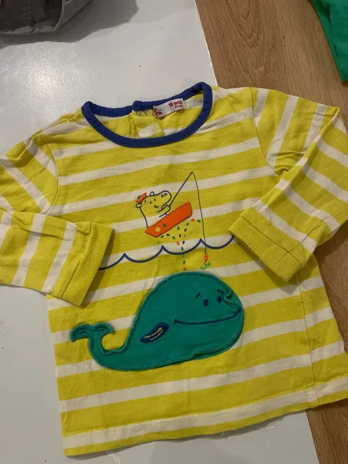 🌞 T-shirt manches longues DM AM – 18 mois