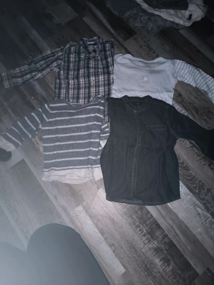 Tee shirts manches longues + chemises 3 ans