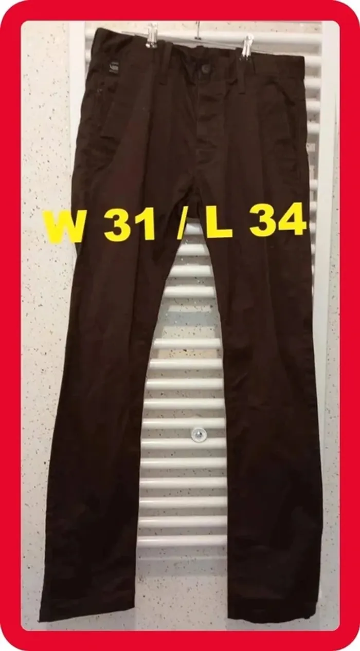 Pantalon marron RAW Taille W 31 / L 34