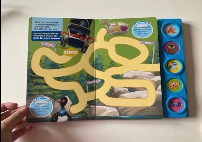 Livre sonore pour enfant Disney TRÈS BON ÉTAT dessin animé Dory - photo numéro 3