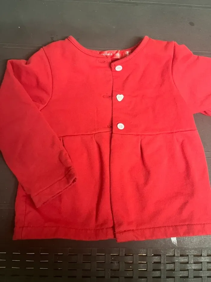 Veste rouge molletonné