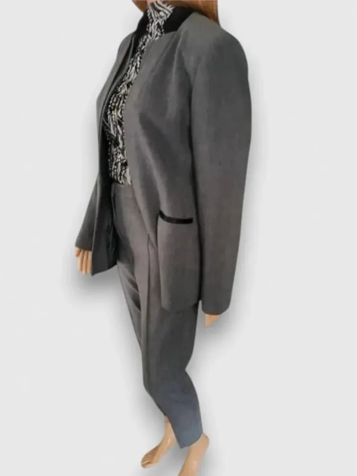 Superbe ensemble blazer pantalon Manigance ,coupe fuselée ,taille haute ,extensible - photo numéro 2