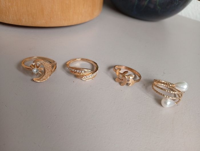 Lot 4 bagues ajustables - photo numéro 3