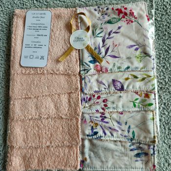 10 lingettes lavables 12x12 cm 