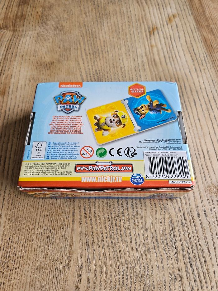 Jeu de dominos en bois Patpatrouille - photo numéro 2