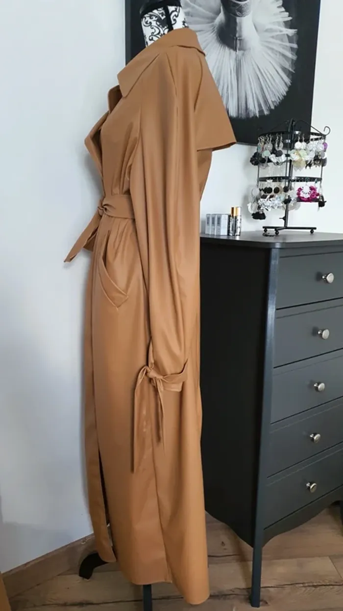 Long manteau simili - photo numéro 2